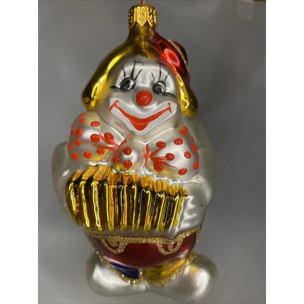 Kurt S Adler Polonaise Christmas Ornament Clown Musician Playing Accordion